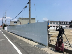 Mクラフト新社屋新築 仮囲い工事（岡山市北区）